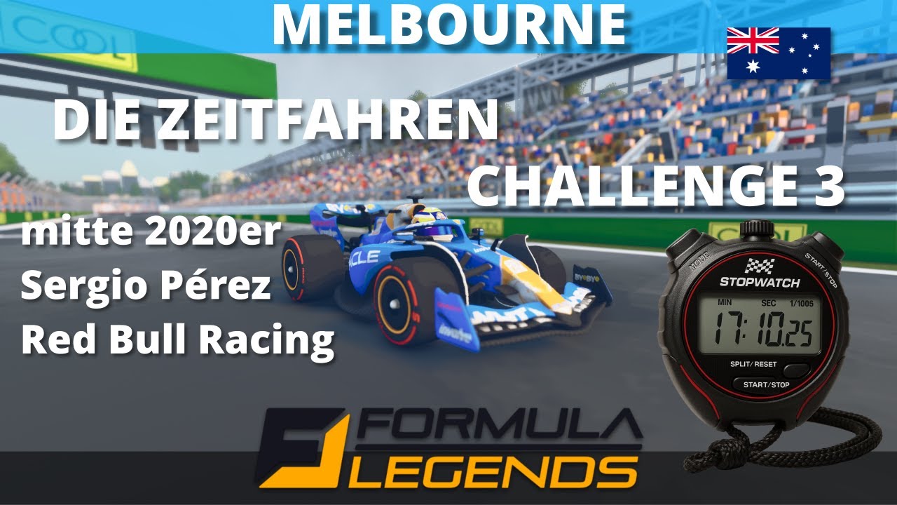 Formula Legends - 🏆⏱️ Zeitfahren Challenge 3 - Time Trial - Melbourne - Red Bull Racing - Pérez