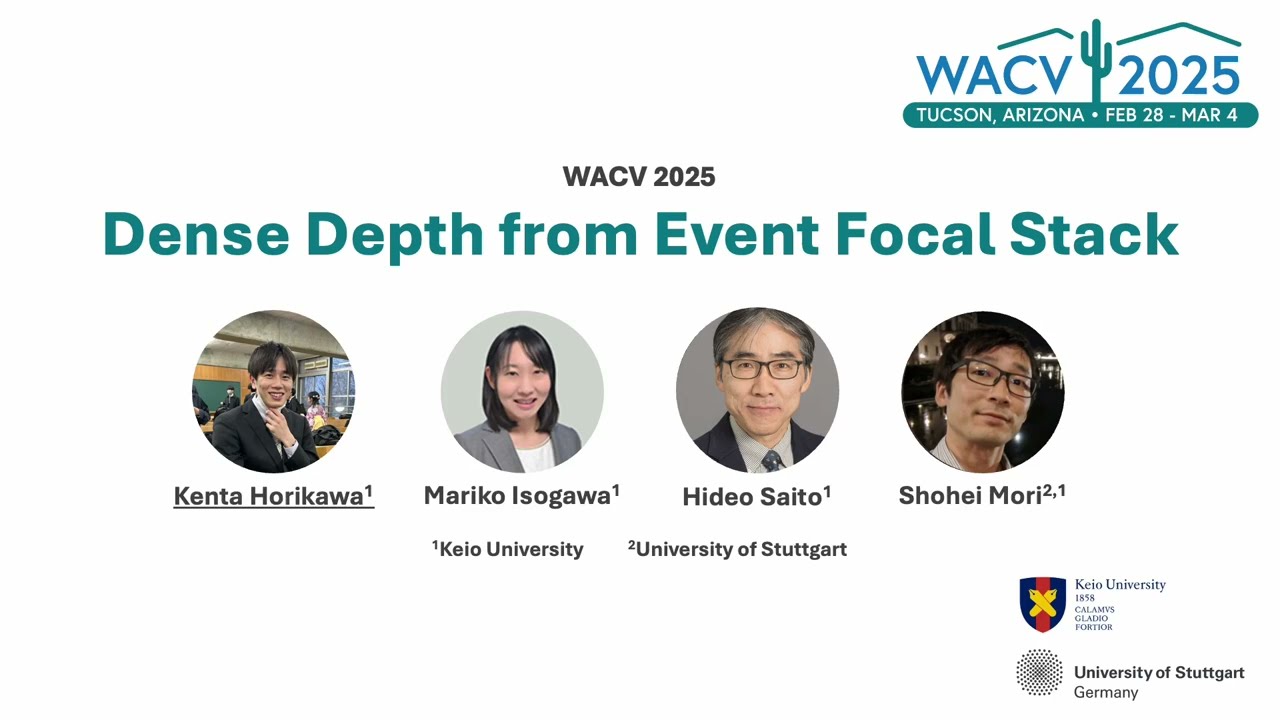 [IEEE/CVF WACV 2025] Dense Depth from Event Focal Stack (Presentation)