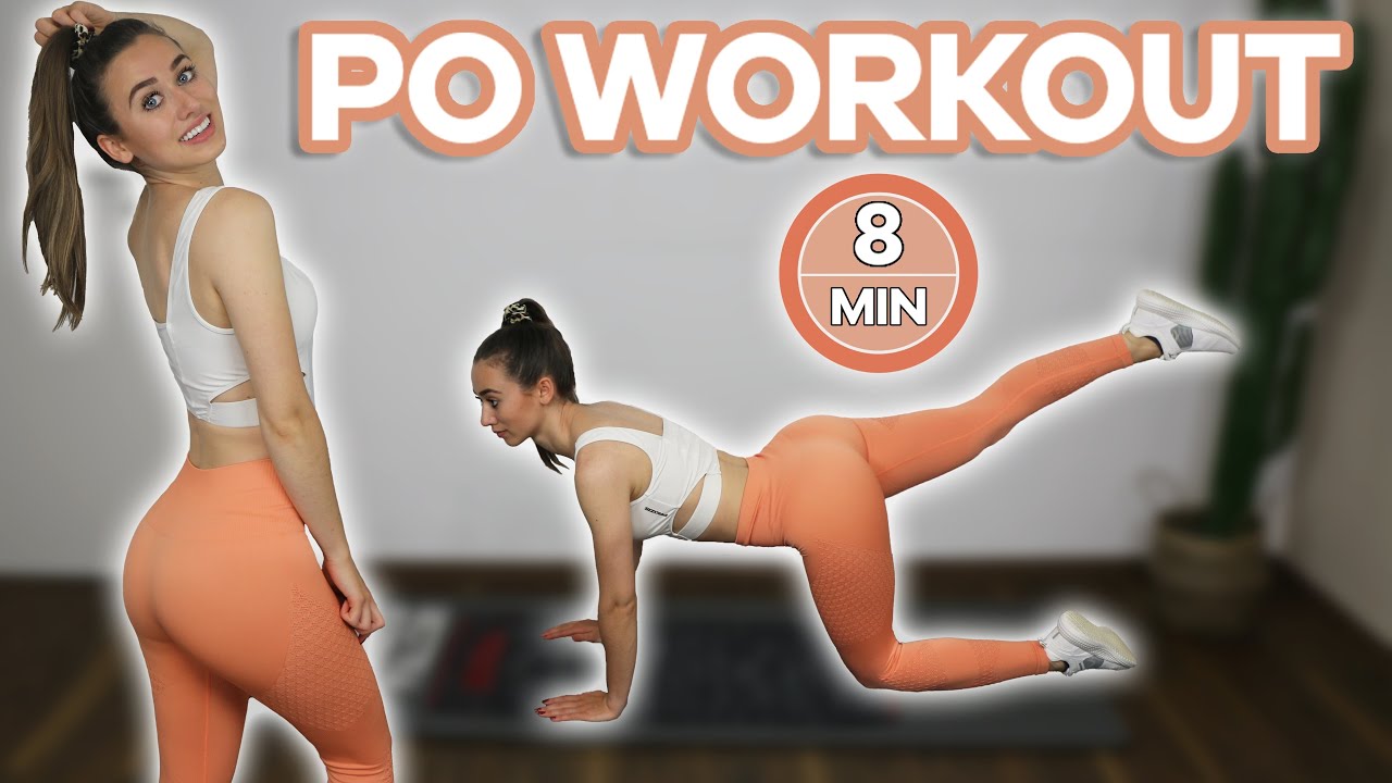 8 MIN Po Workout ohne Springen | Schönen Po mit oder ohne Theraband Zuhause aufbauen!