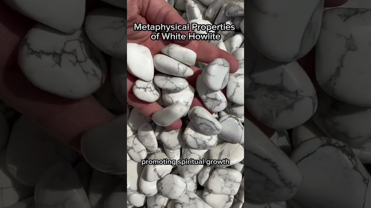 Metaphysical Properties of White Howlite! ✨💎 #crystals #metaphysical #crystalshop