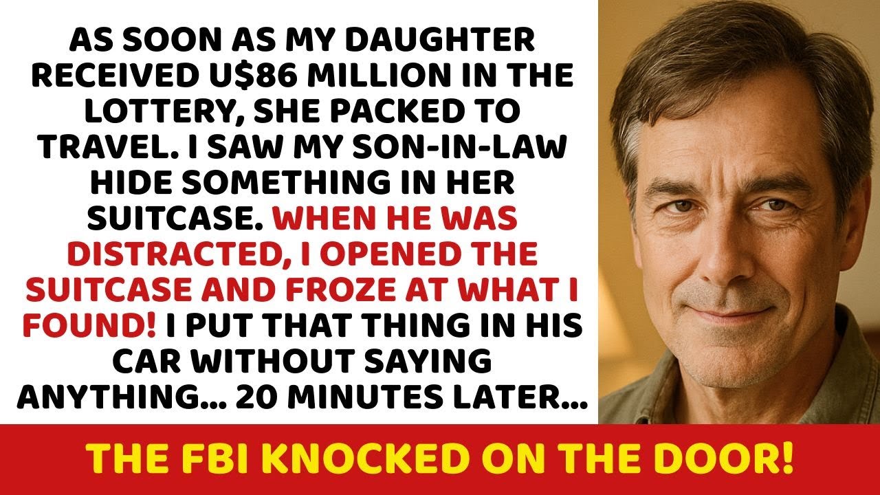 As soon as my daughter received eighty-six million dollars in the lottery, she packed to travel