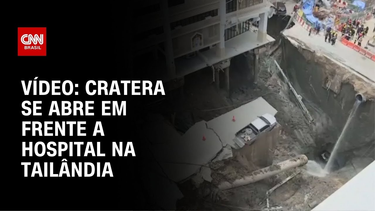 Cratera enorme se abre em frente a hospital na Tailândia; Veja | LIVE CNN