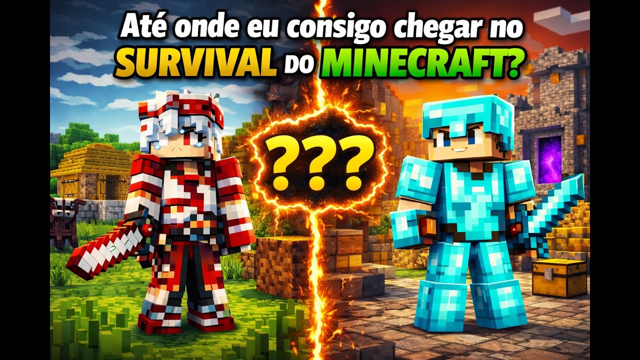 Até onde eu consigo chegar no survival do Minecraft? #minecraft #survival #Desafio #Gameplay
