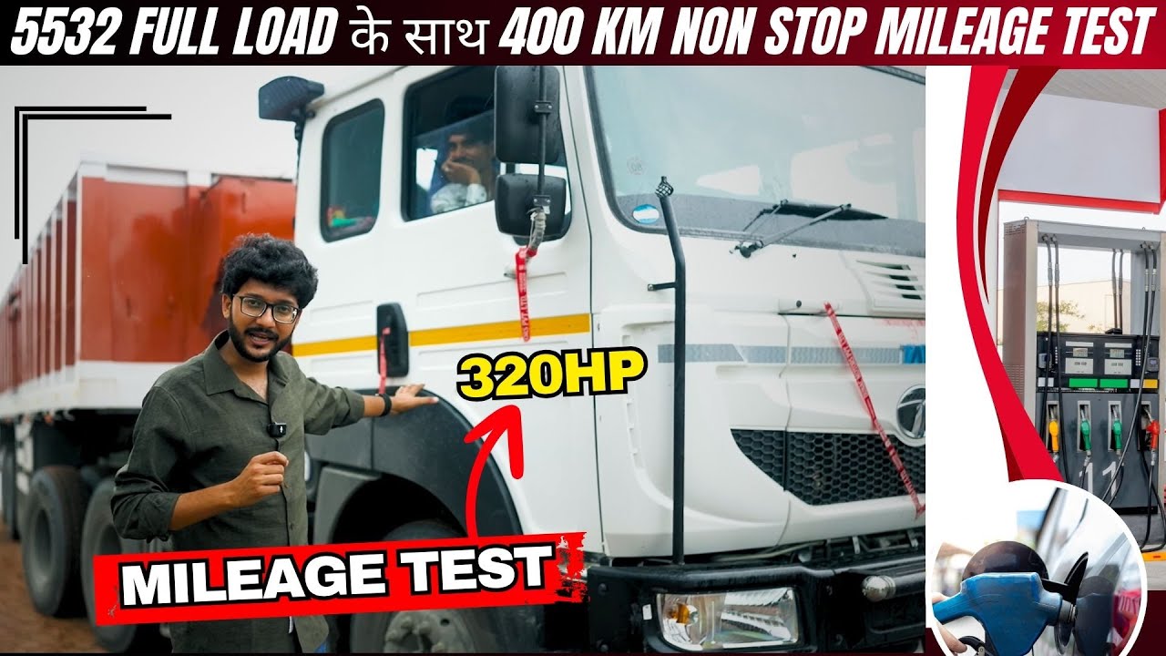 Tata 5532 Truck Mileage Trail | Real Truck driving & loaded 400Km mileage test |  Price 28.45 Lakhs