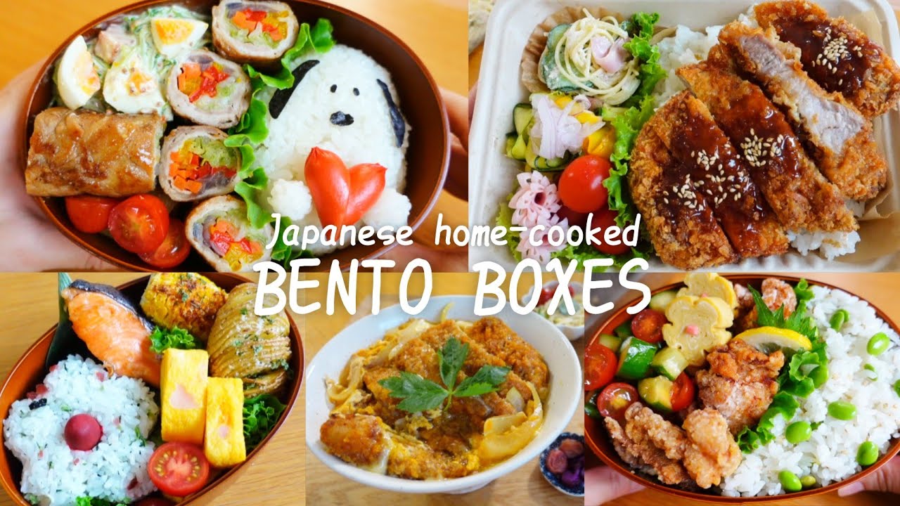 【Making BENTO 19】Snoopy rice ball/Tonkatsu/Katsudon/Hasselback potatoes/Elote/Edamame rice🎌