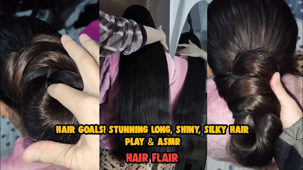 Hair Goals! Stunning Long, Shiny, Silky Hair Play & ASMR