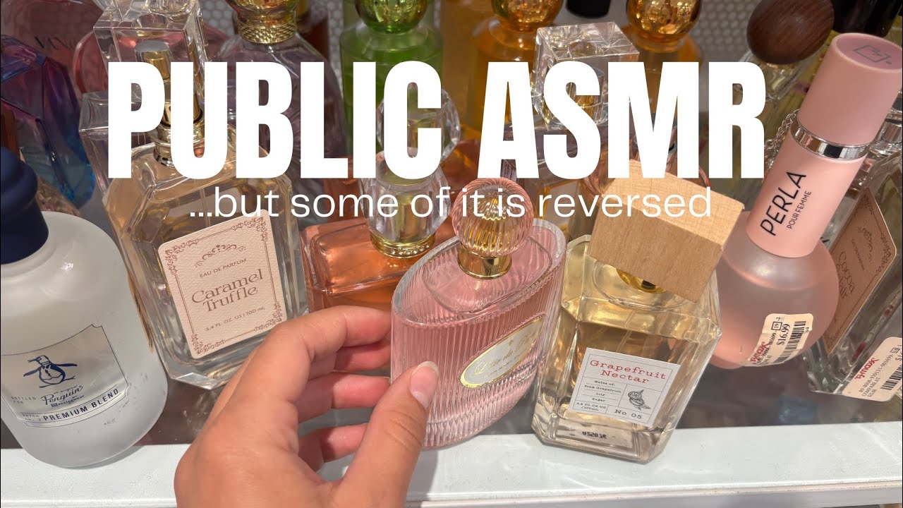PUBLIC ASMR… but some of it is reversed?? (no talking, tapping, scratching)