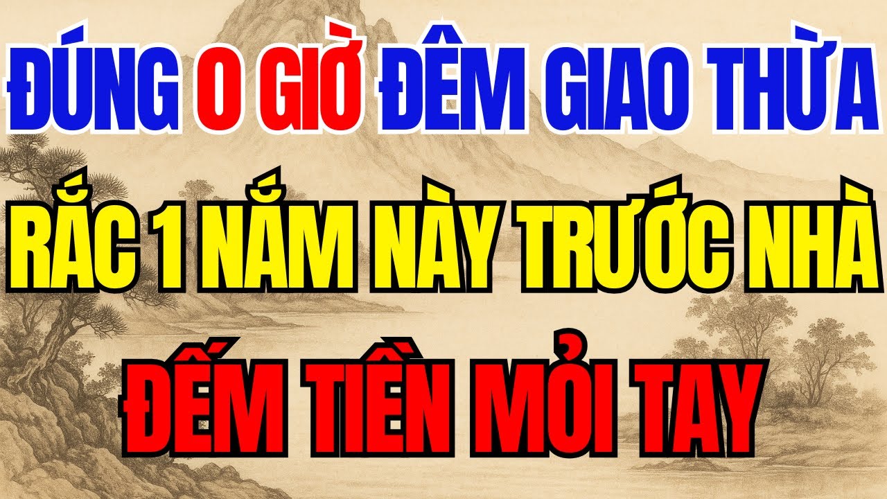 ĐÚNG 0 GIỜ GIAO THỪA Rắc 1 Nắm Này TRƯỚC CỬA NHÀ Sang Năm Mới Tiền Bạc Ùn Ùn Đổ Về Đếm Mỏi Tay!