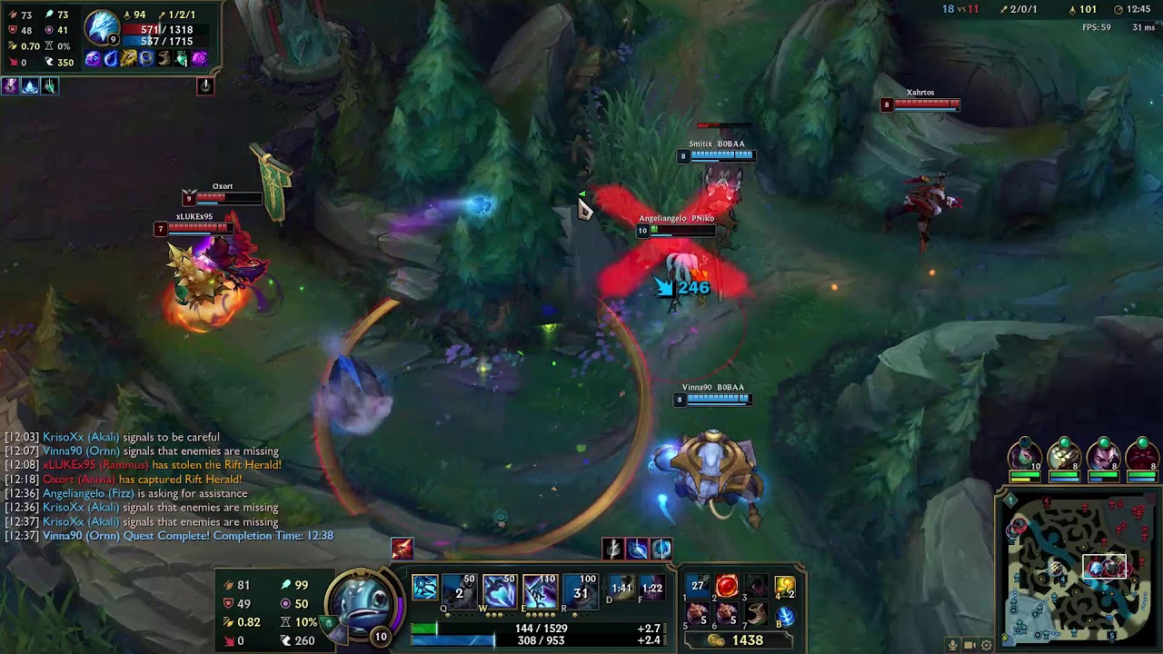 [LoL]【5v5 Normal】Mid Fizz vs Anivia ★ A+ Rank &diams; 5/2/7 KDA ► Patch 9.16