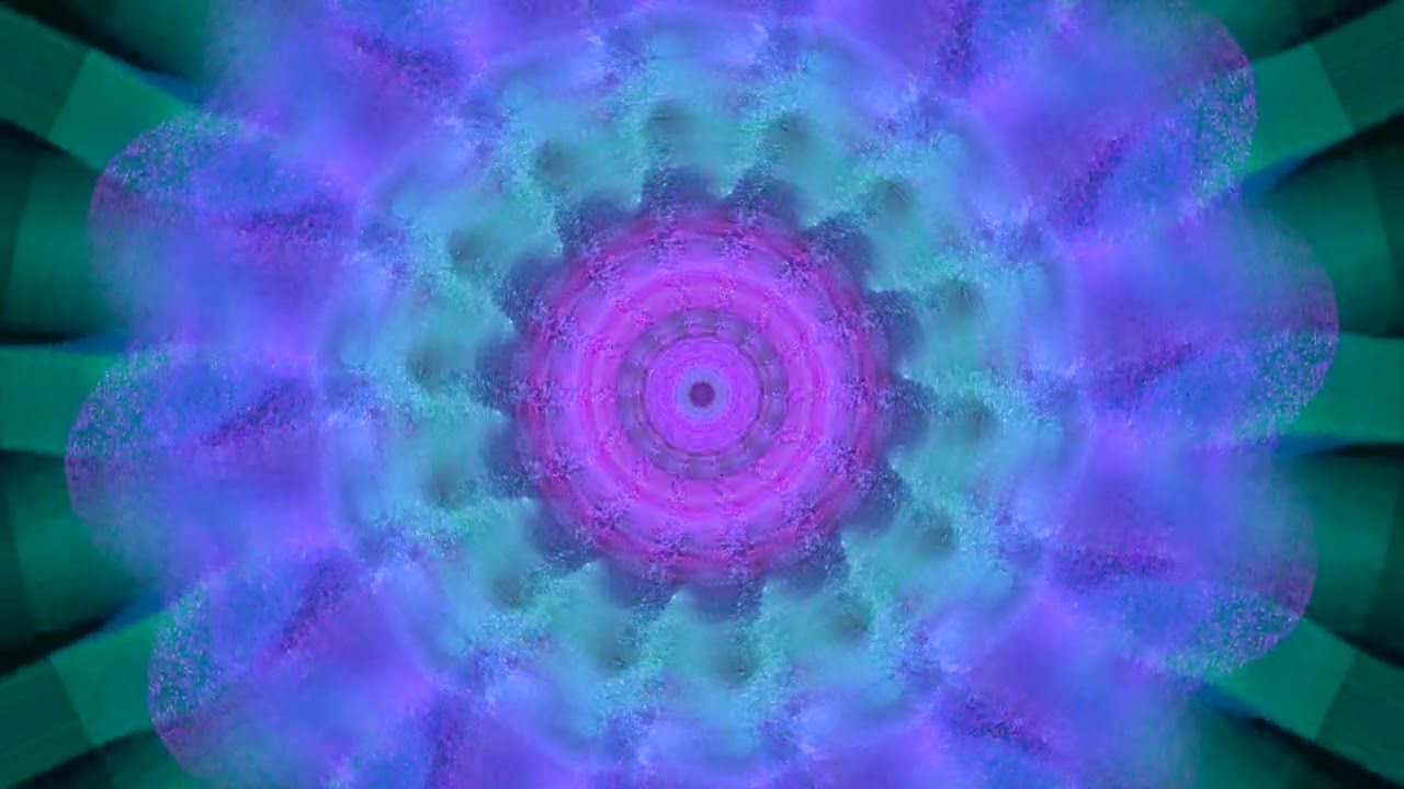 Entspannendes Partikel Kaleidoskop Video mit Regen Musik im Hintergrund