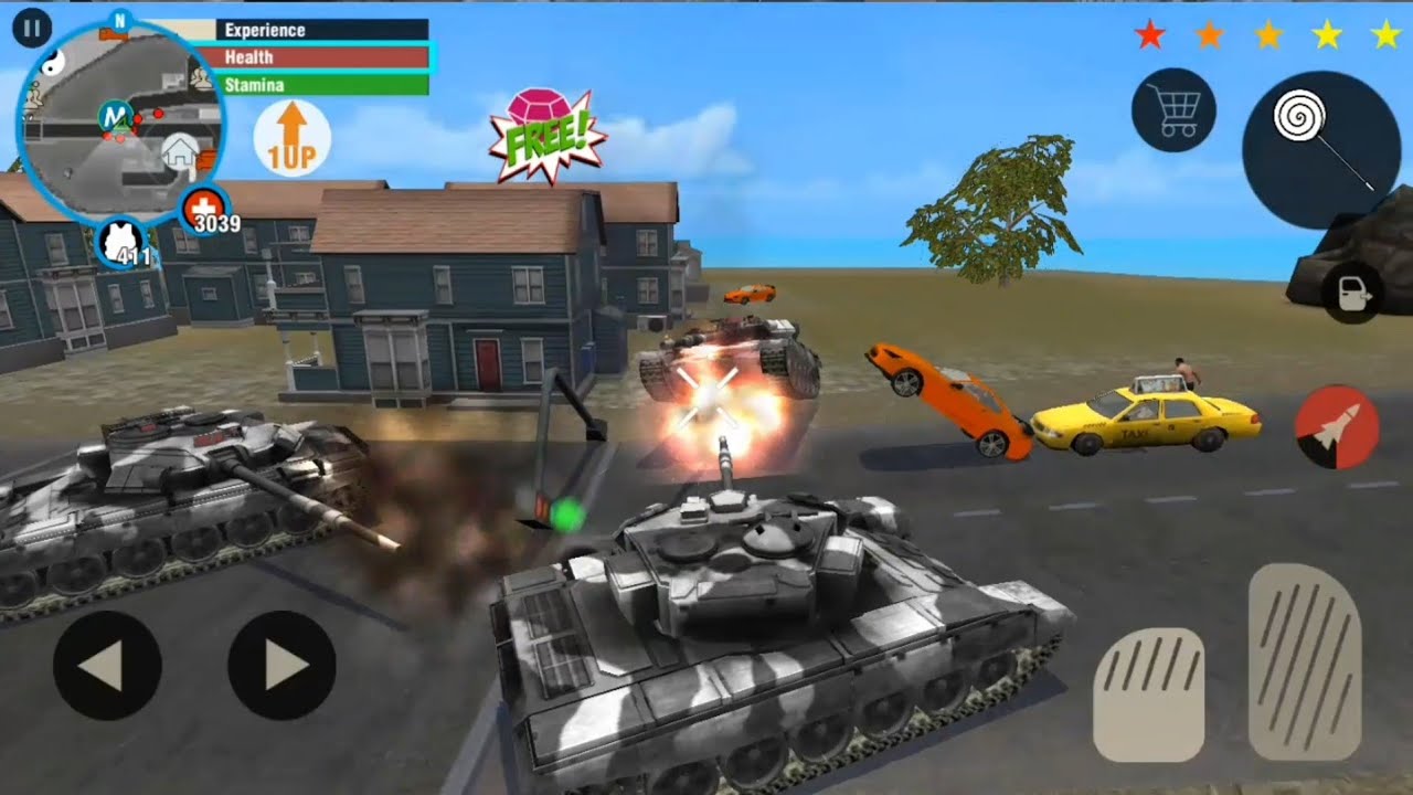 CLIMB OVER ANYWHERE ; Use Tank #61 real gangster crime ( by Naxeex Studio ) Android GTA Gameplay