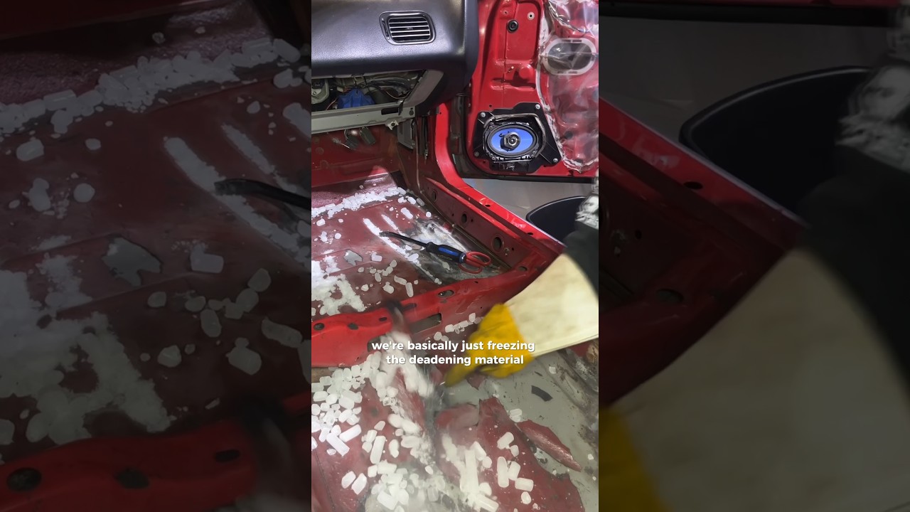 Using dry ice to restore the floorpans on my s13 drift build #240sx #builtnotbought #s13 #projectcar