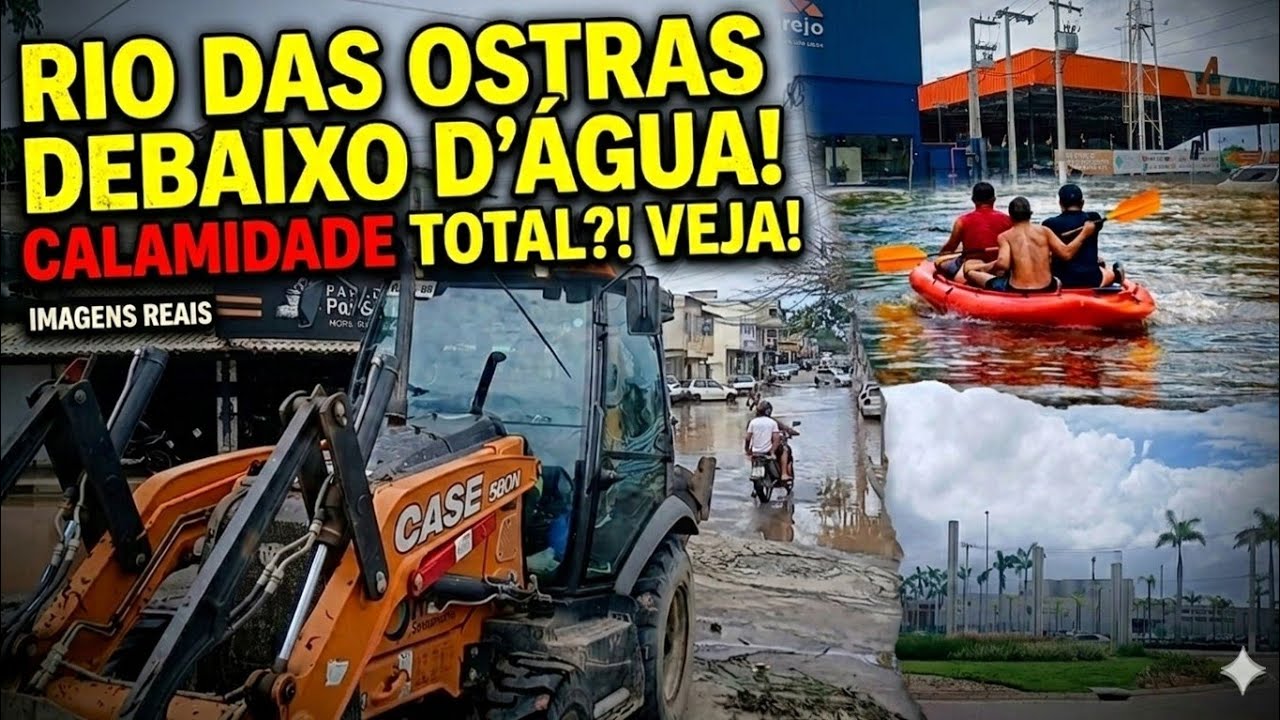 Rio das Ostras debaixo D'água! CALAMIDADE TOTAL ?  ? Veja !  #riodasostras #alagamento