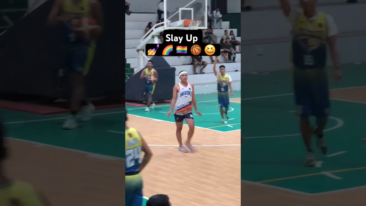 Gay LGBT basketball player does a slay up wins game 🏆 🌈 🏳️&zwj;🌈🏀 💅 😆