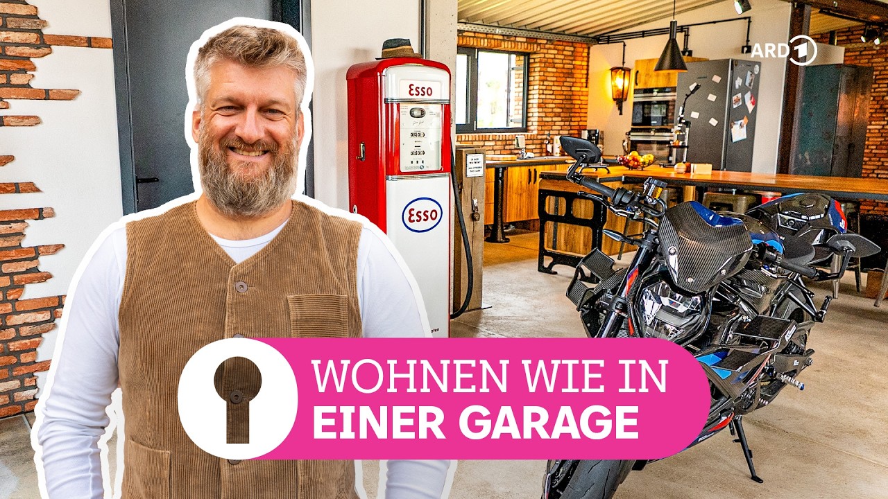 Motorrad im Schlafzimmer: Selfmade Loft im Industrie-Stil | ARD Room Tour