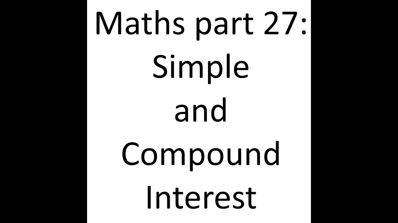 Mathematics simple and compound interest(in Arabic)