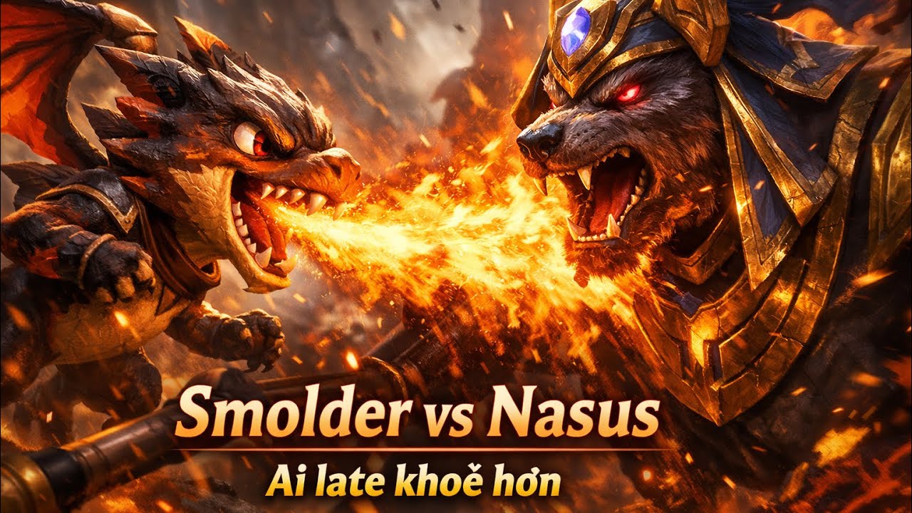 CUỘC CHIẾN GIỮA SMOLDER VÀ NASUS KHI LATE GAME, AI SẼ LÀ KẺ GÁNH TEAM? 