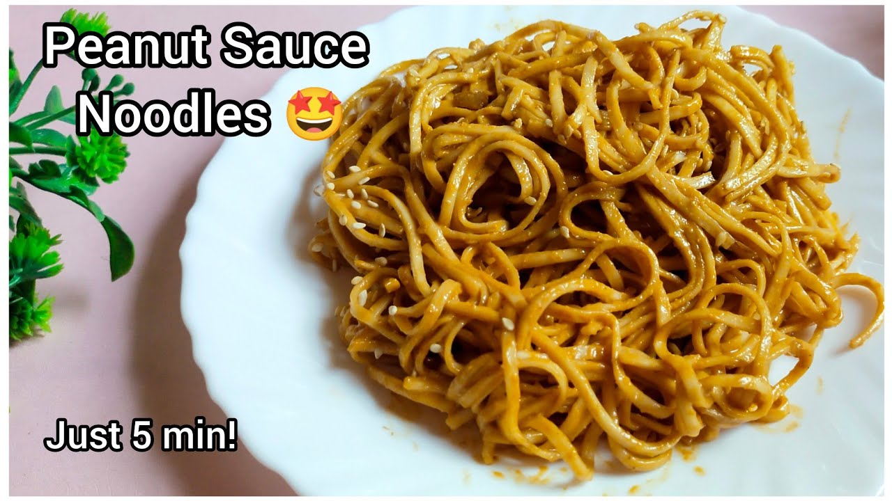 5 min Flavorful Noodles 🤩| Peanut Sauce Noodles Recipe | how to make noodles at home 