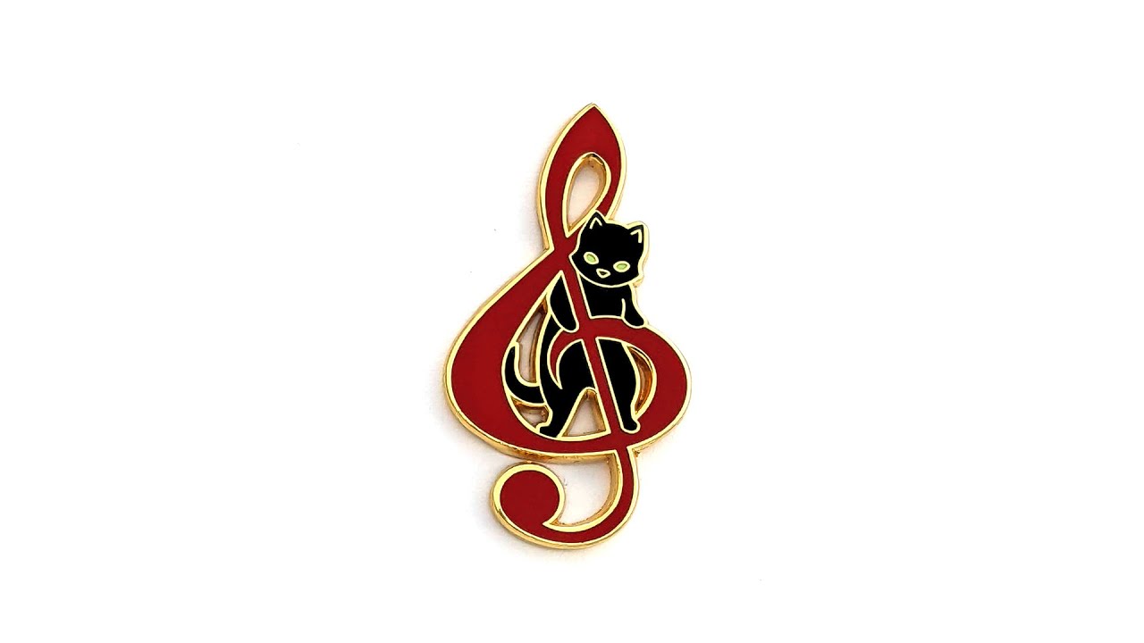 Designing the Treble Clef Cat Hard Enamel Pin
