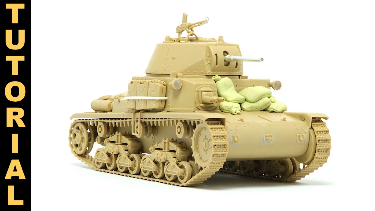 [Part 1] Building and Upgrading Tamiya's M13/40 'Carro Armato' - Scale Modeling Tutorial