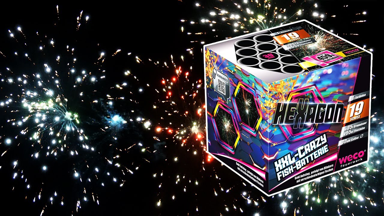 Hexagon/Firefly von Weco | 29€ Feuerwerk Batterie | Röder Testschießen 2024