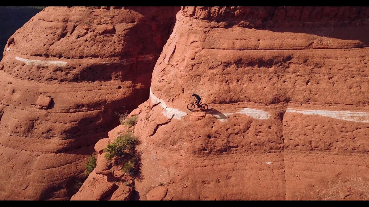 SCARY! Would you ride this? Sketchiest Mountain Bike Trail in Sedona, Arizona (The White Line)