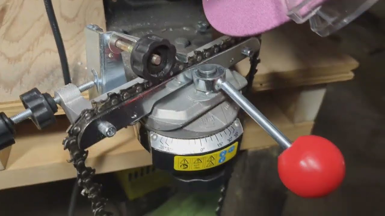 How to sharpen your farm chainsaw with a bench grinder