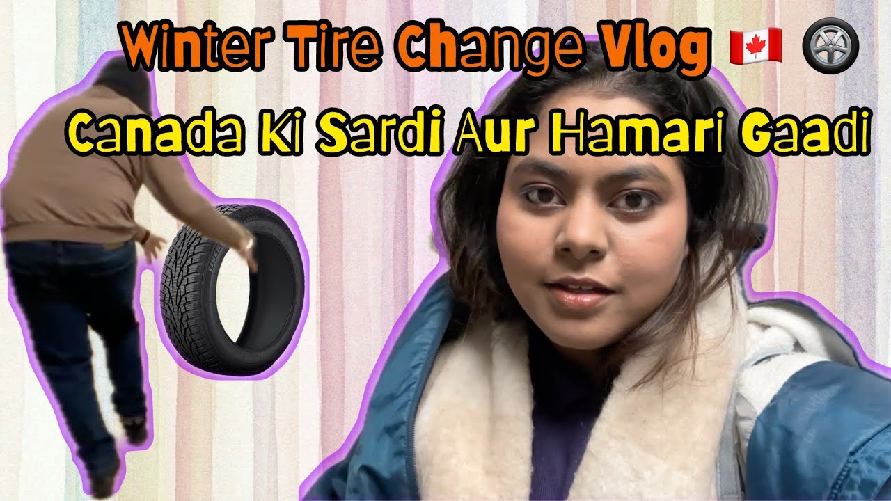 🥶Winter 🚗 Tire Change Vlog #canada #vlog 
