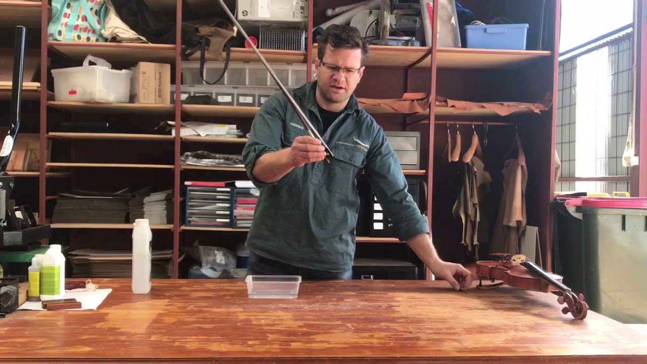 Clean your bow hair with Acetone