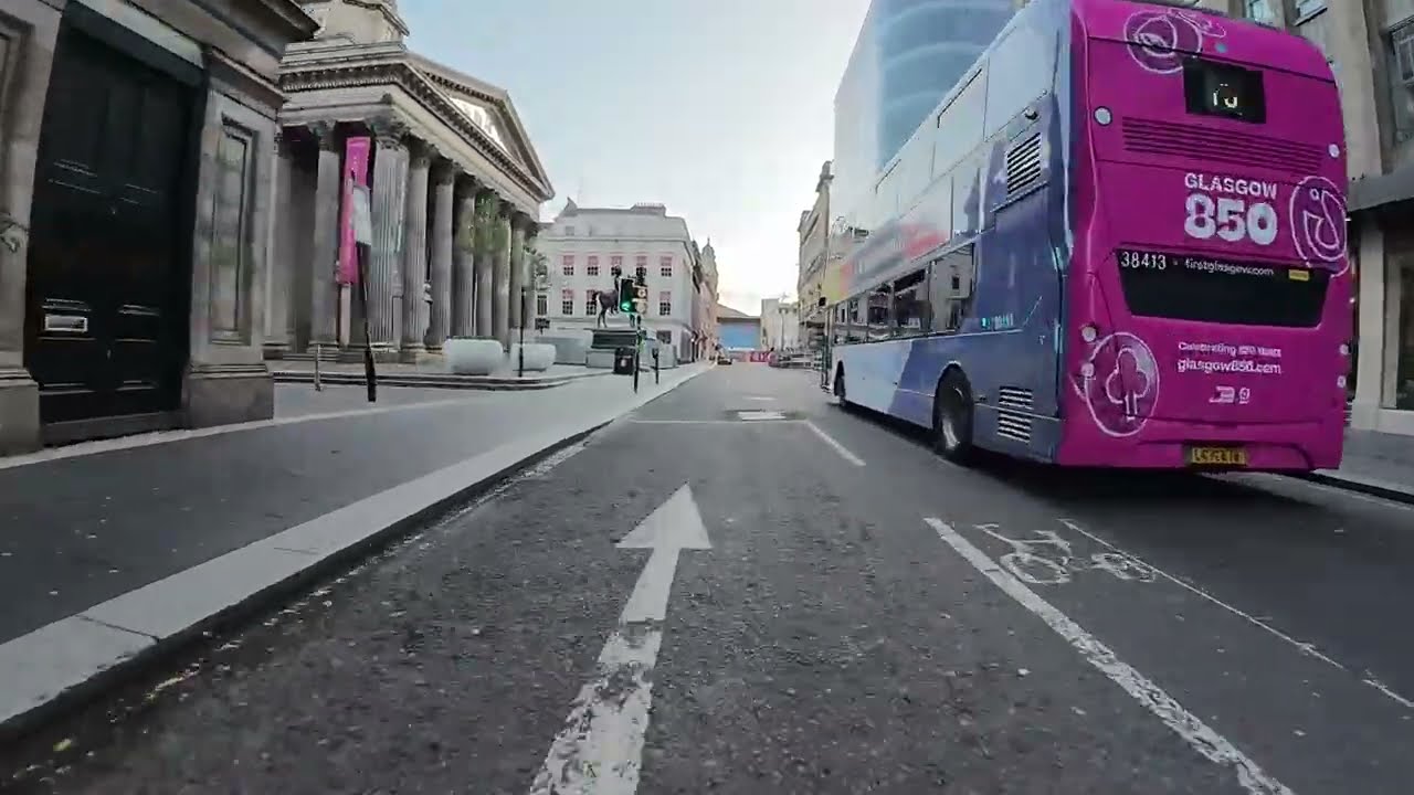 Glasgow City Centre Driving Tour 1 - Early Morning Version