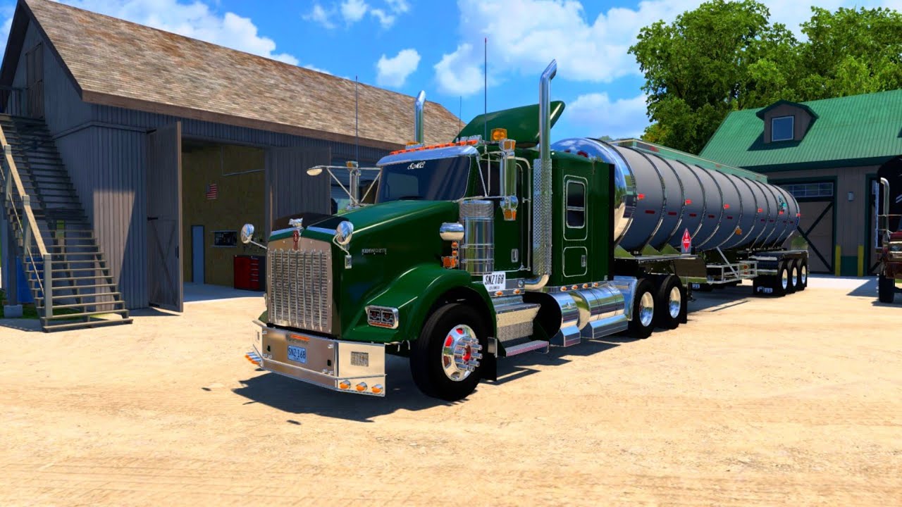 kenworth t800 cargada con 38 toneladas de ACPM / american truck simulator / colombia real map 1.50