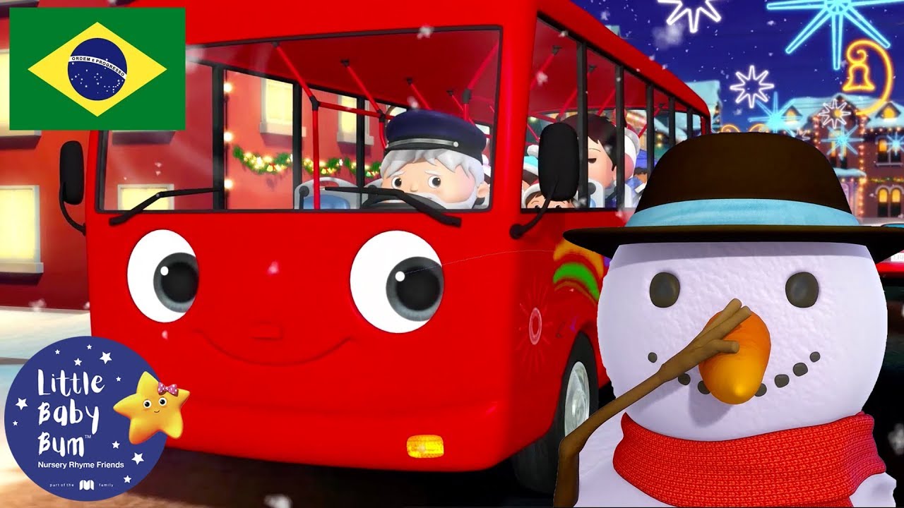 Desenho para Bebe | As rodas do ônibus de natal | Canção de Natal | Little Baby Bum em Português