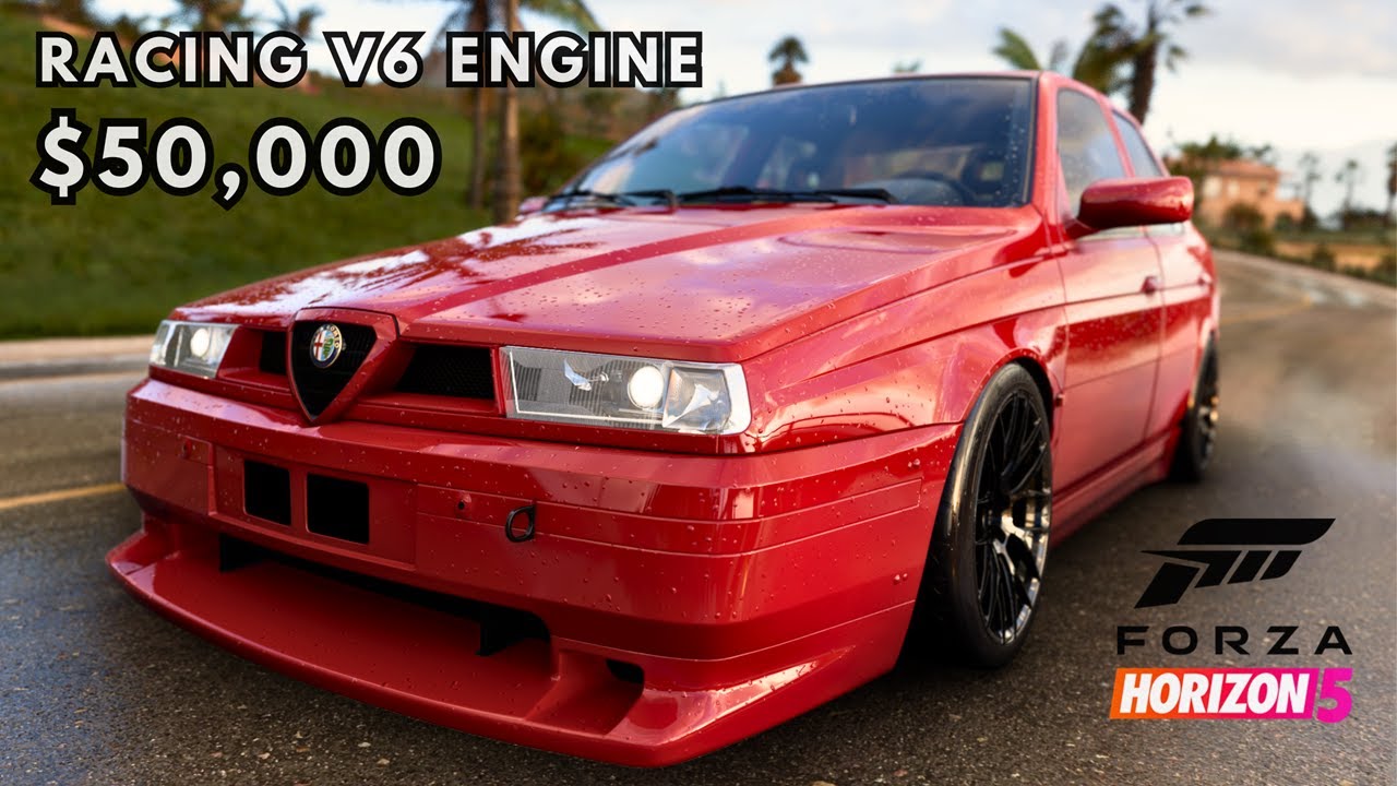 $50,000 Racing V6 Engine Swap in 1992 Alfa Romeo 155 Q4! | Forza Horizon 5