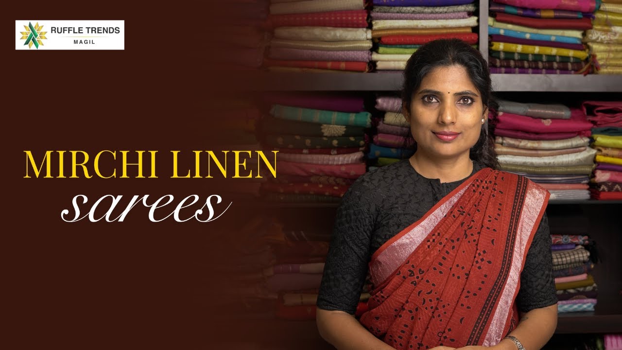 🍃 Now Available: Mirchi Linen Sarees – Elegant & Lightweight! ✨