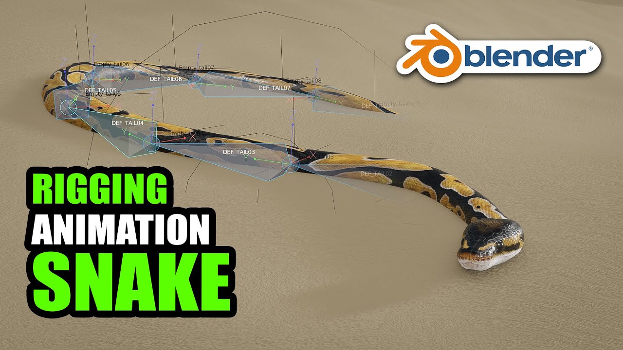 Схемы и анимация соответствия змеи земле в Blender