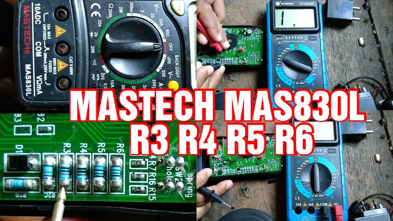 MASTECH MAS830L R3 R4 R5 R6 RESISTANCE VALUE CHECK WITH MULTIMETER AND KNOW COLOUR CODE