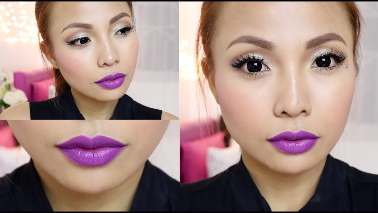 Purple Lips GLAM Make Up Tutorial (Clubbing)