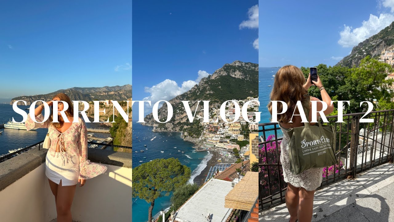 SORRENTO VLOG 2! Positano, beach clubs, Italy haul and more!