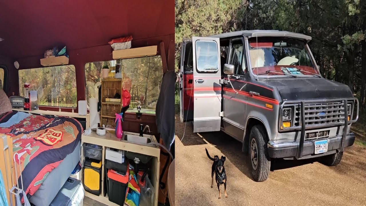 Camper Build Van Tour - Solo Female Van Life - 1980s Ford Econoline Club Wagon