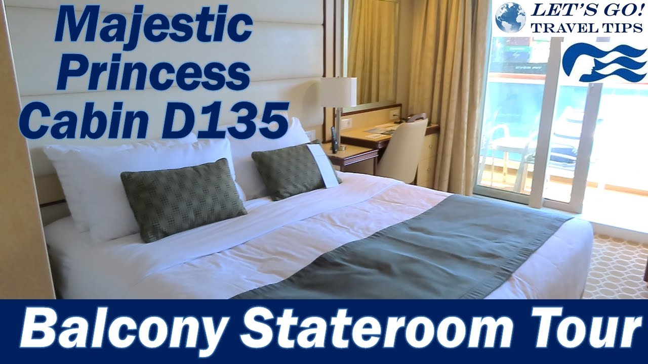 Majestic Princess D135 Stateroom Balcony Cabin Tour