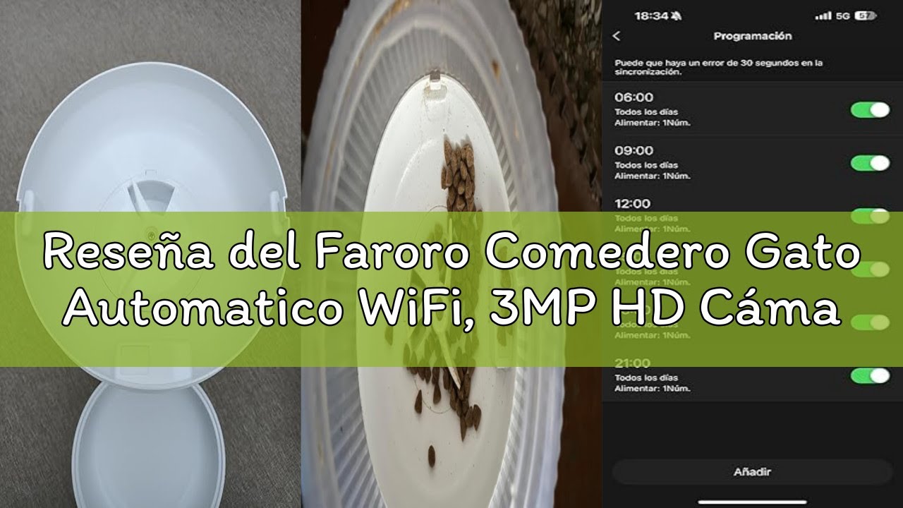 Reseña del Faroro Comedero Gato Automatico WiFi, 3MP HD Cámara con Visión Nocturna, 4L Alimentador p