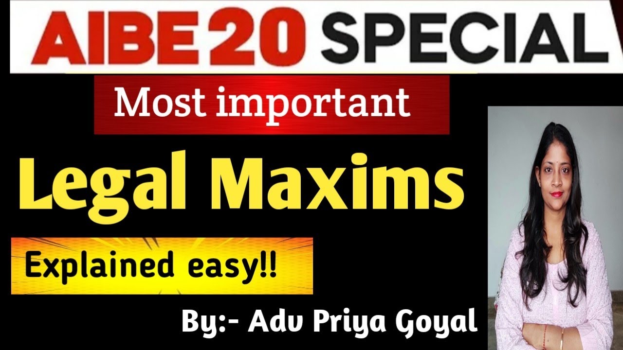 Most repeated Legal Maxims for Aibe 20!! Free Revision!! 