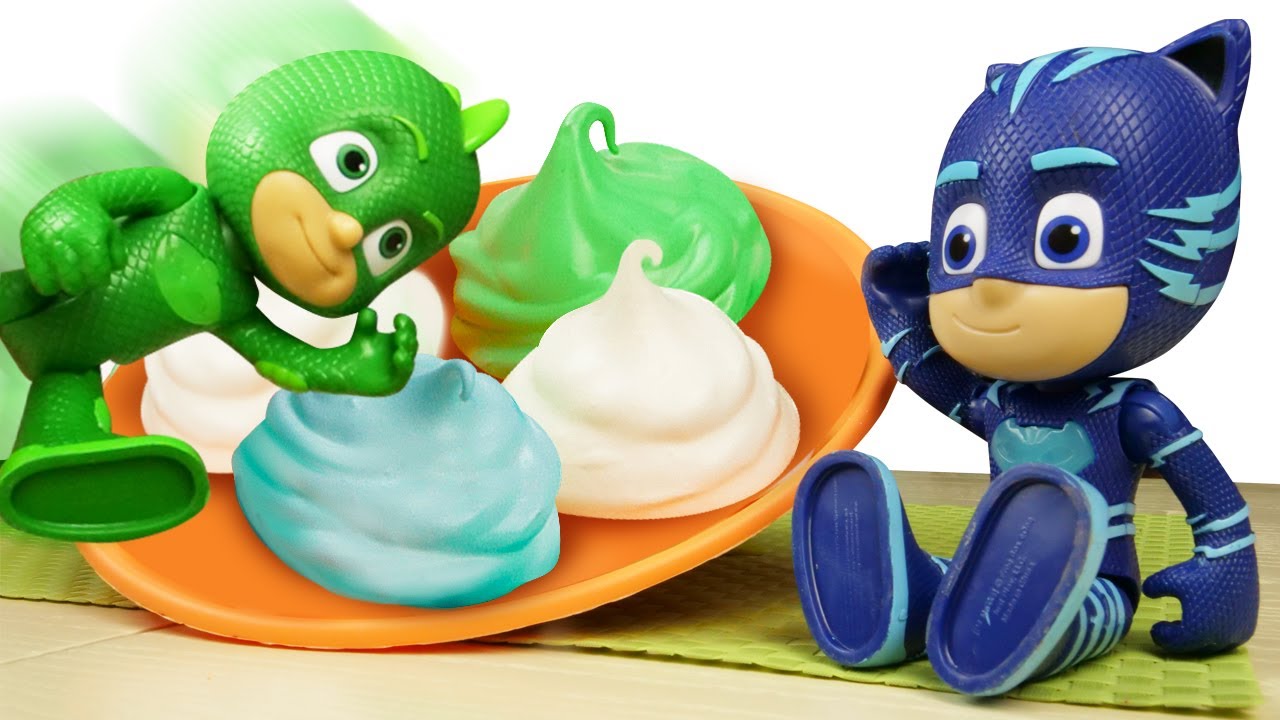 PJ Masks cocinando merengues y otros dulces 🍭 Cocina para niños. Recetas para niños