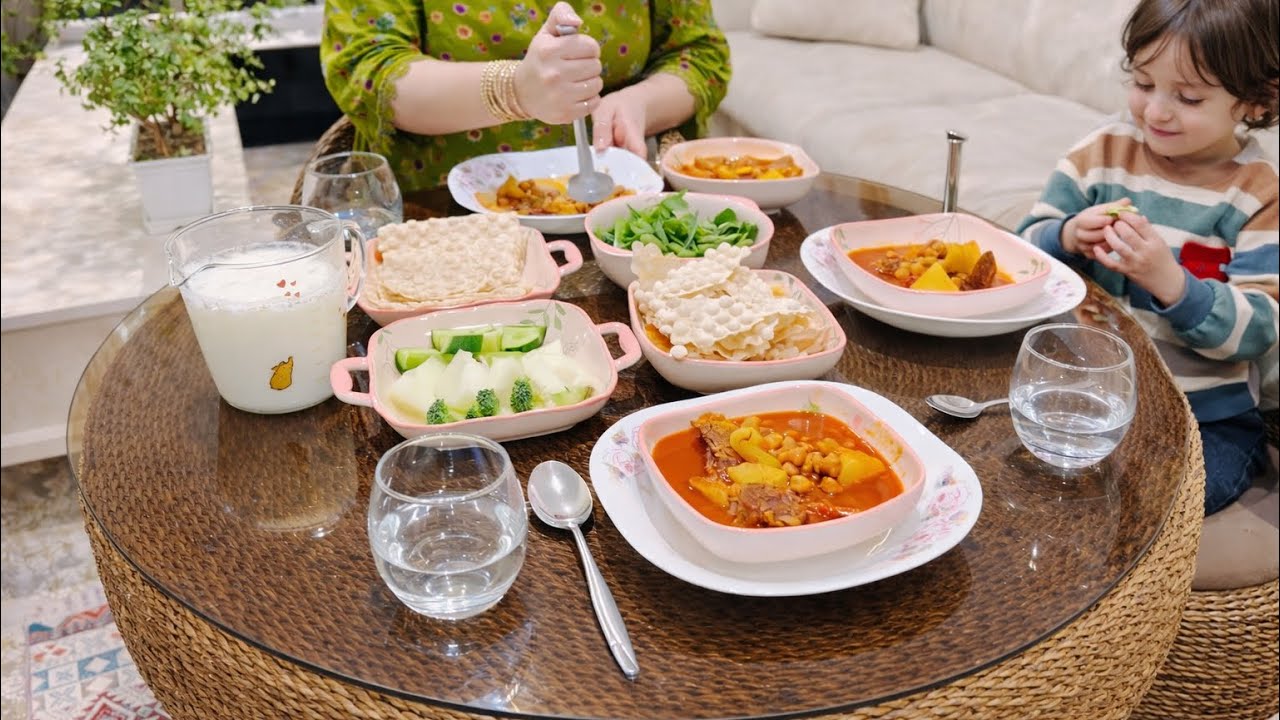 My recent daily routine || Caring for the family || Abgoosht || The joy of the weekend with family