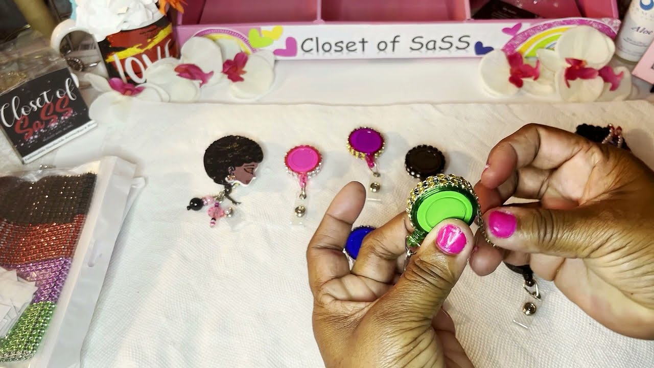 DIY ID BADGE REELS/BEGINNERS FRIENDLY/EASY TO DO/PRE-SET/ETSY ORDER/BY CLOSET OF SaSS