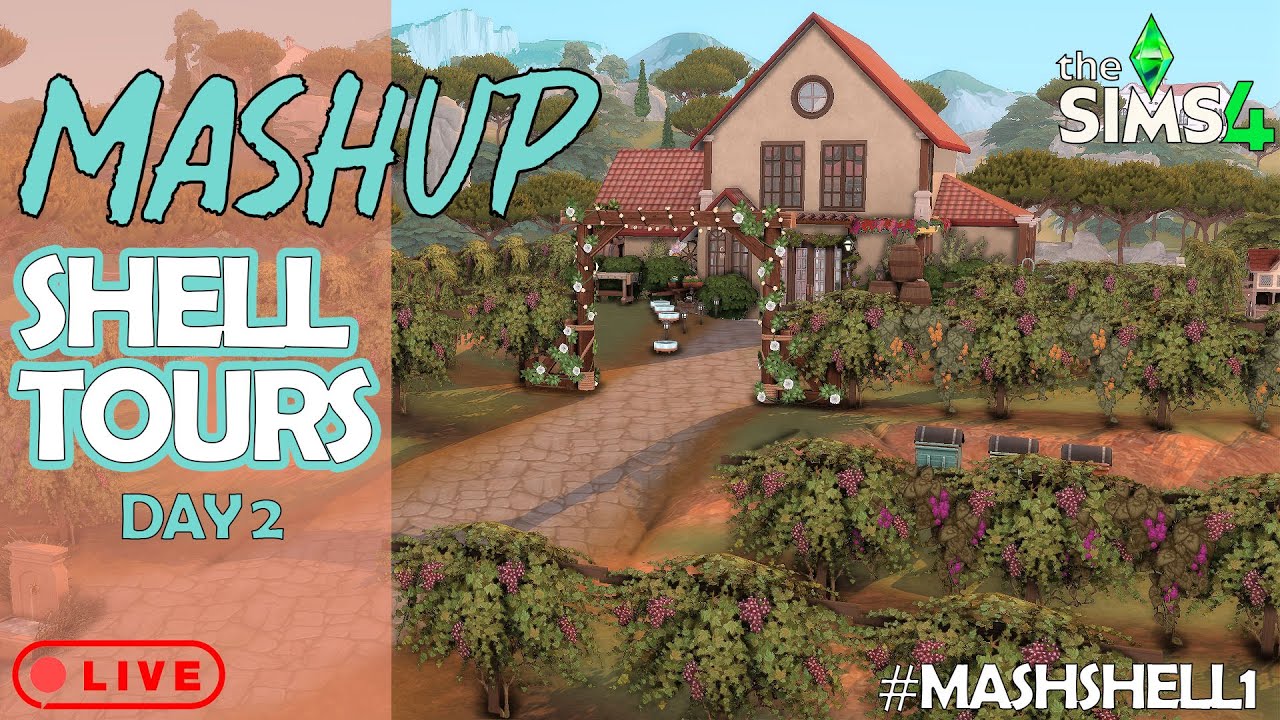 🌟 Touring AMAZING Builds!  |  Sims 4 - Mash Up Shell Challenge Tours - Day 2