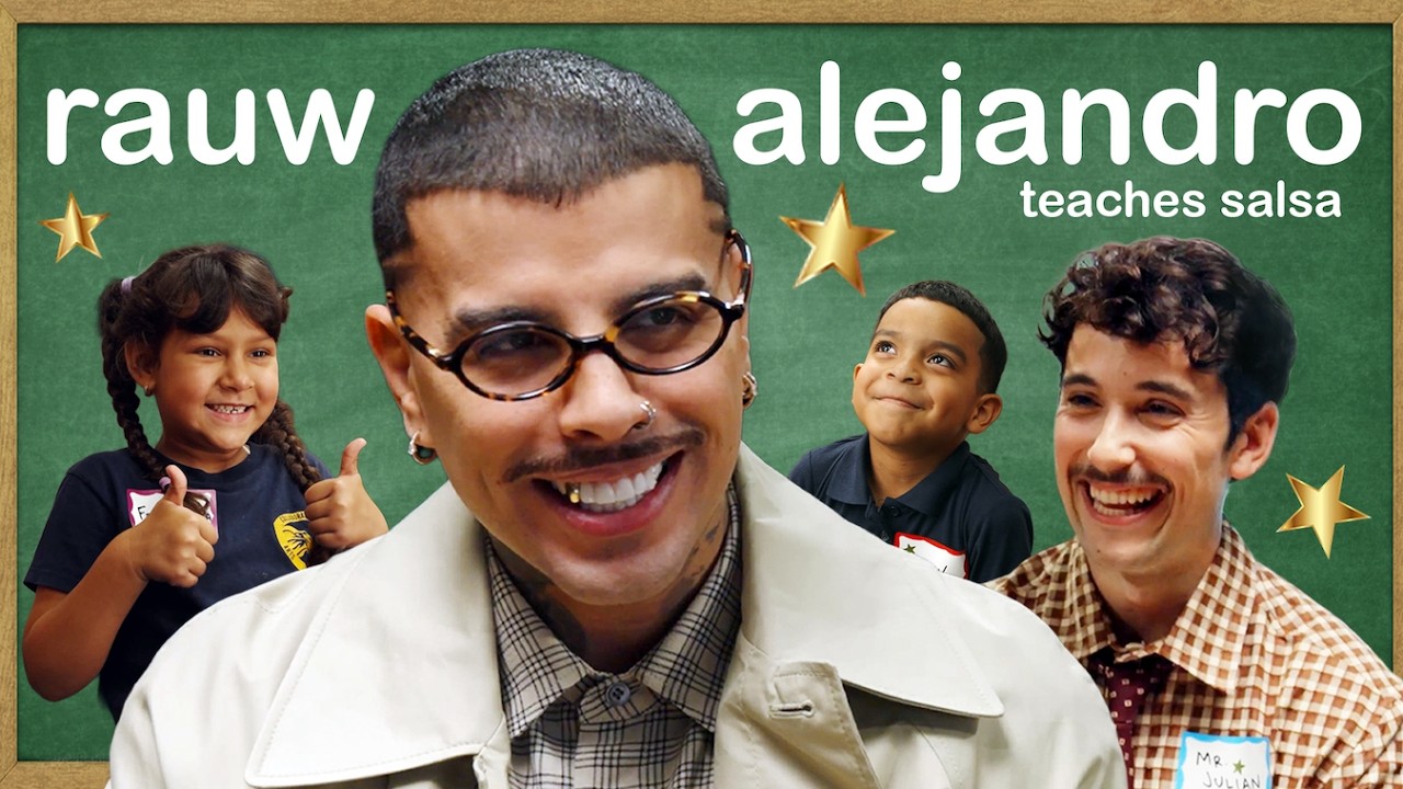 Rauw Alejandro Salsa Dances with 1st Graders