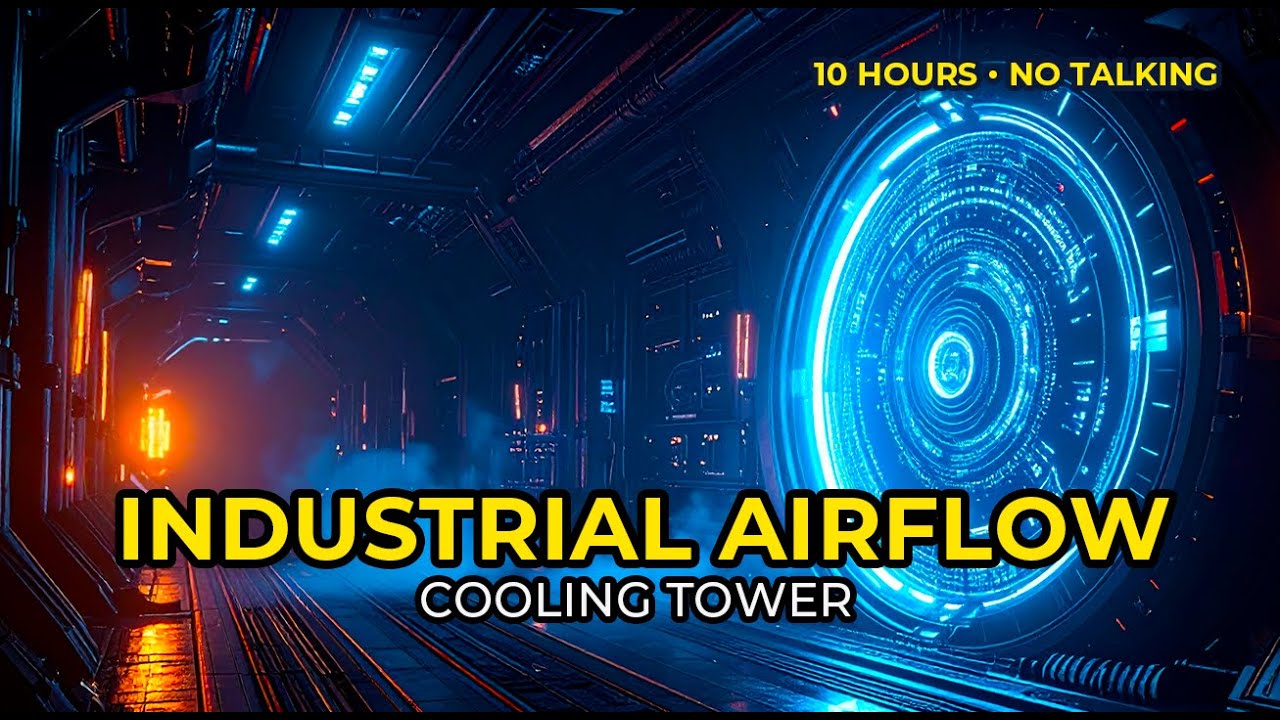 Cooling Tower Fan Drone — 10 Hours of Deep Industrial Airflow (Sleep & Focus, No Talking)
