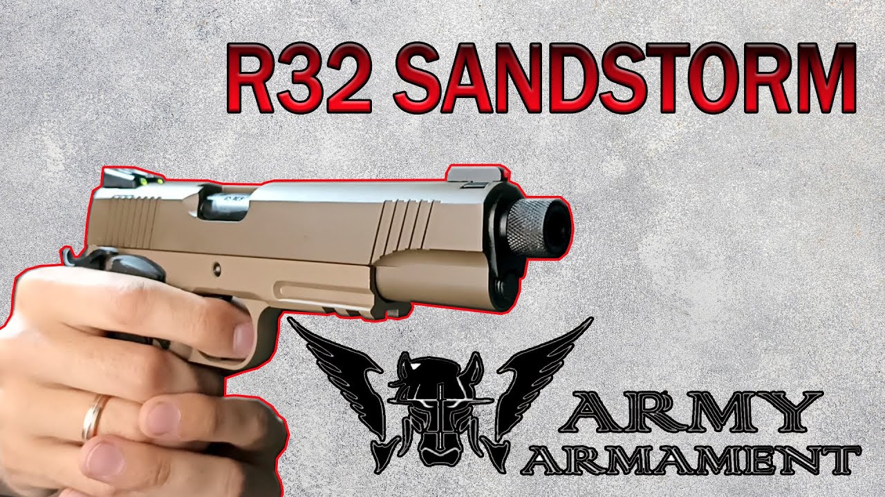 R32 SANDSTORM. Обзор страйкбольного пистолета от Army Armament.