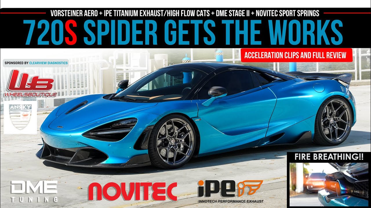 McLaren 720S Spider with a host of premium upgrades....Acceleration clips and full review inside.